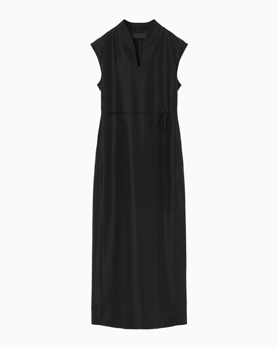 Basic Silk Sleeveless Dress - black - Mame Kurogouchi