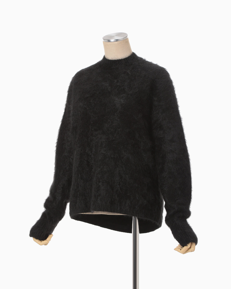 Cashmere Fur Knitted Top - black - Mame Kurogouchi