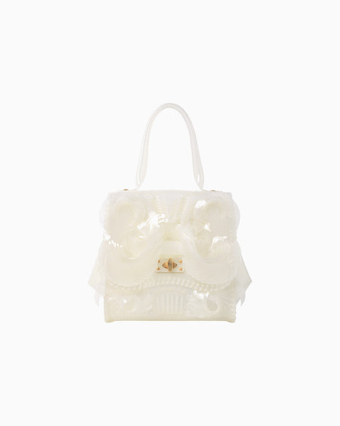Transparent Sculptural Handbag - white