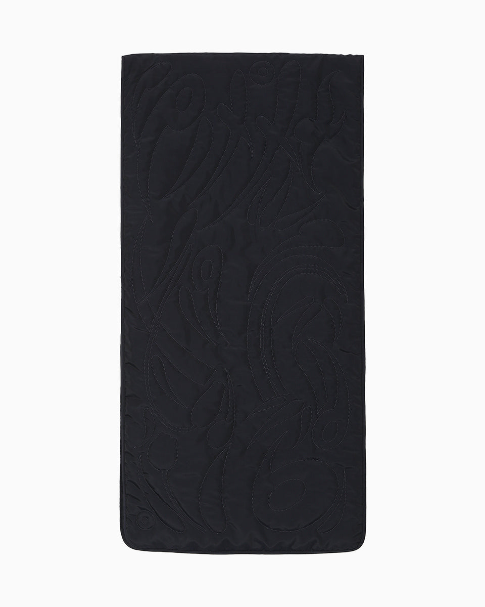 Silk Nylon Quilted Scarf - navy - Mame Kurogouchi