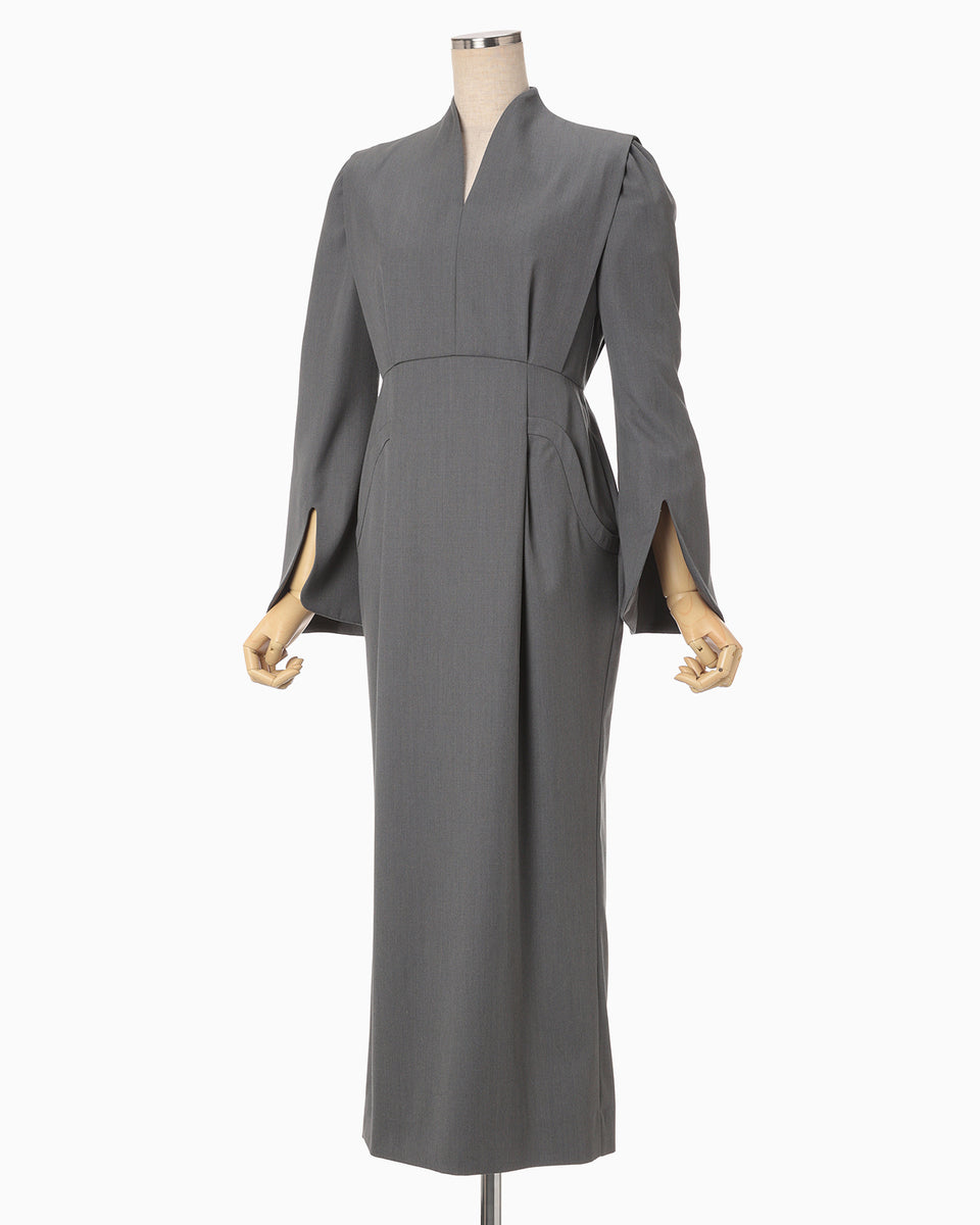 【Mac Duggal】装飾ノースリーブプランジネックガウン MAC DUGGAL ノースリーブプランジネックドレス 花柄 (Mac Duggal