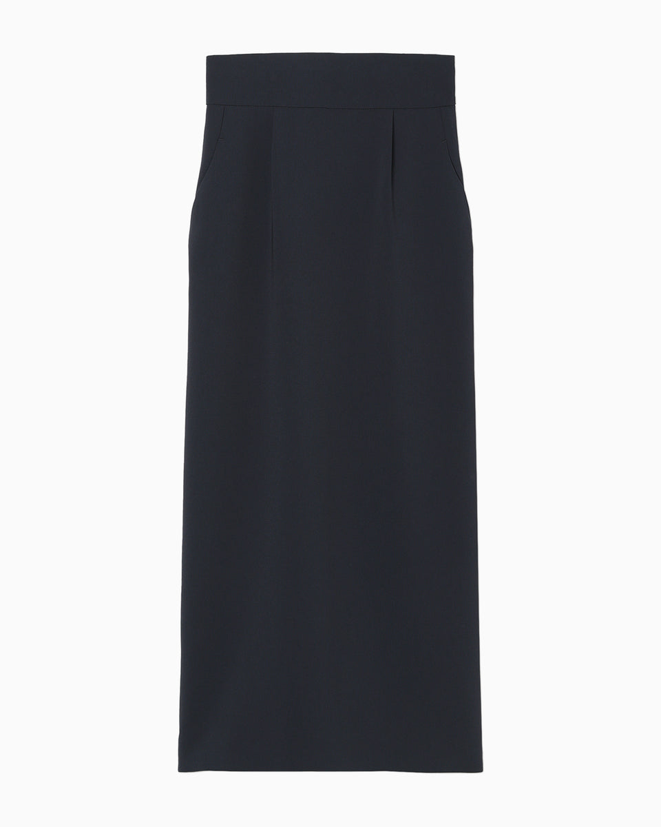 Mame KurogouchiHand Printed Skirt NAVY