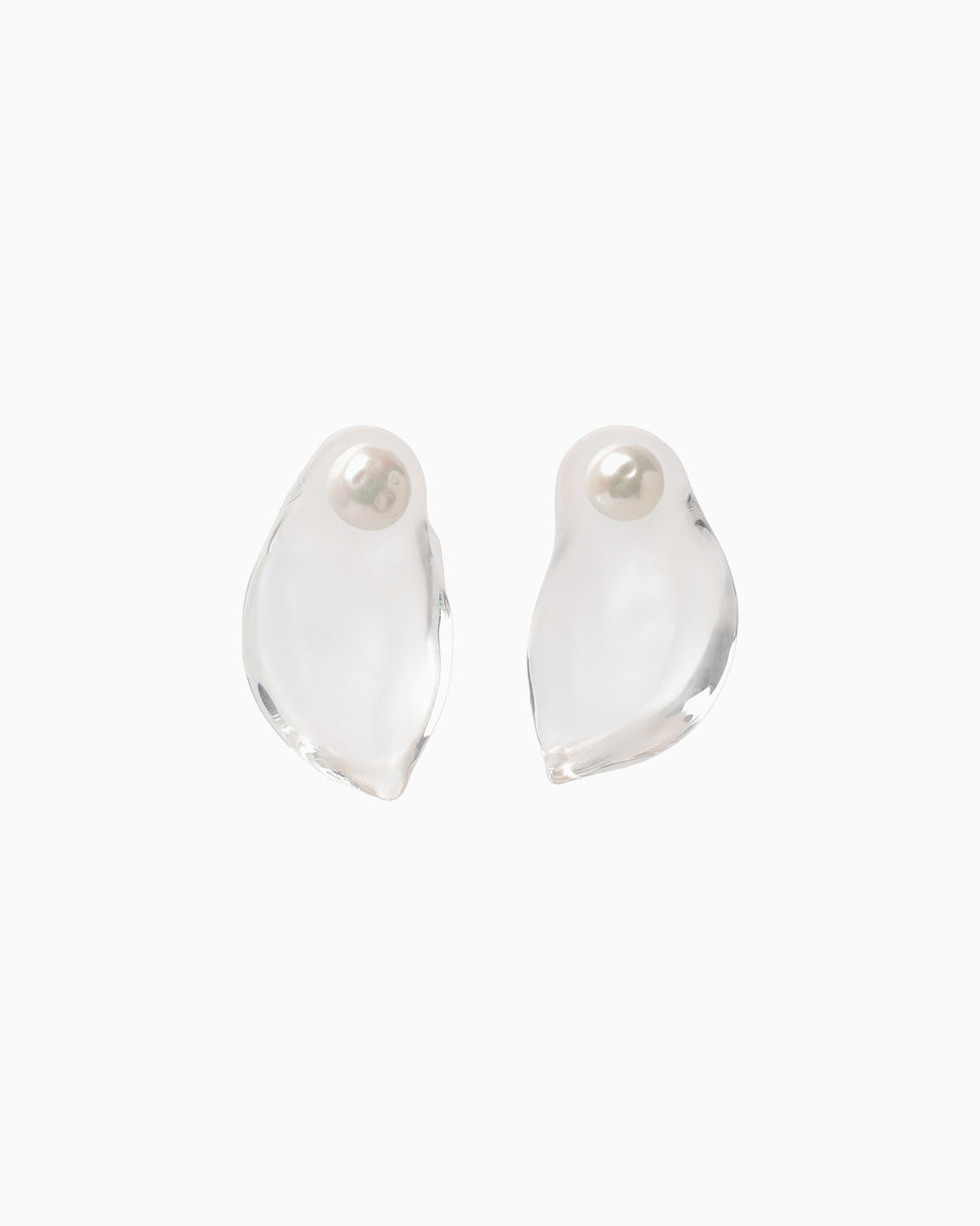 アクセサリー Mame Organic motif Glass Earrings clear Organic motif Glass Earrings - clear - Mame Kurogouchi