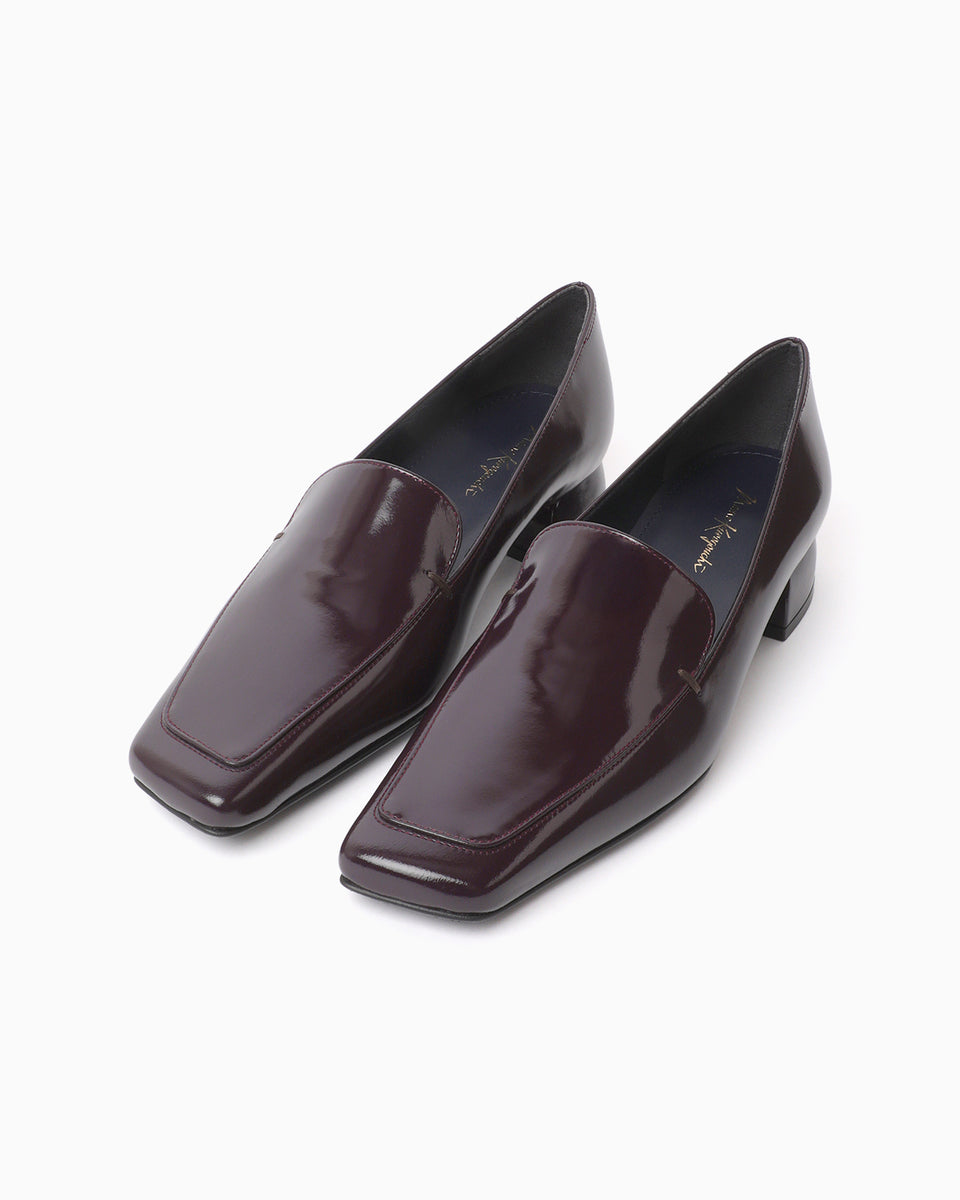 Cowhide Leather Loafers - bordeaux - Mame Kurogouchi