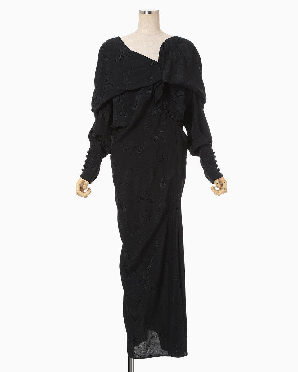 MARGE チュールボートネックp/o (black) MARGE チュールボートネックp/o (black)