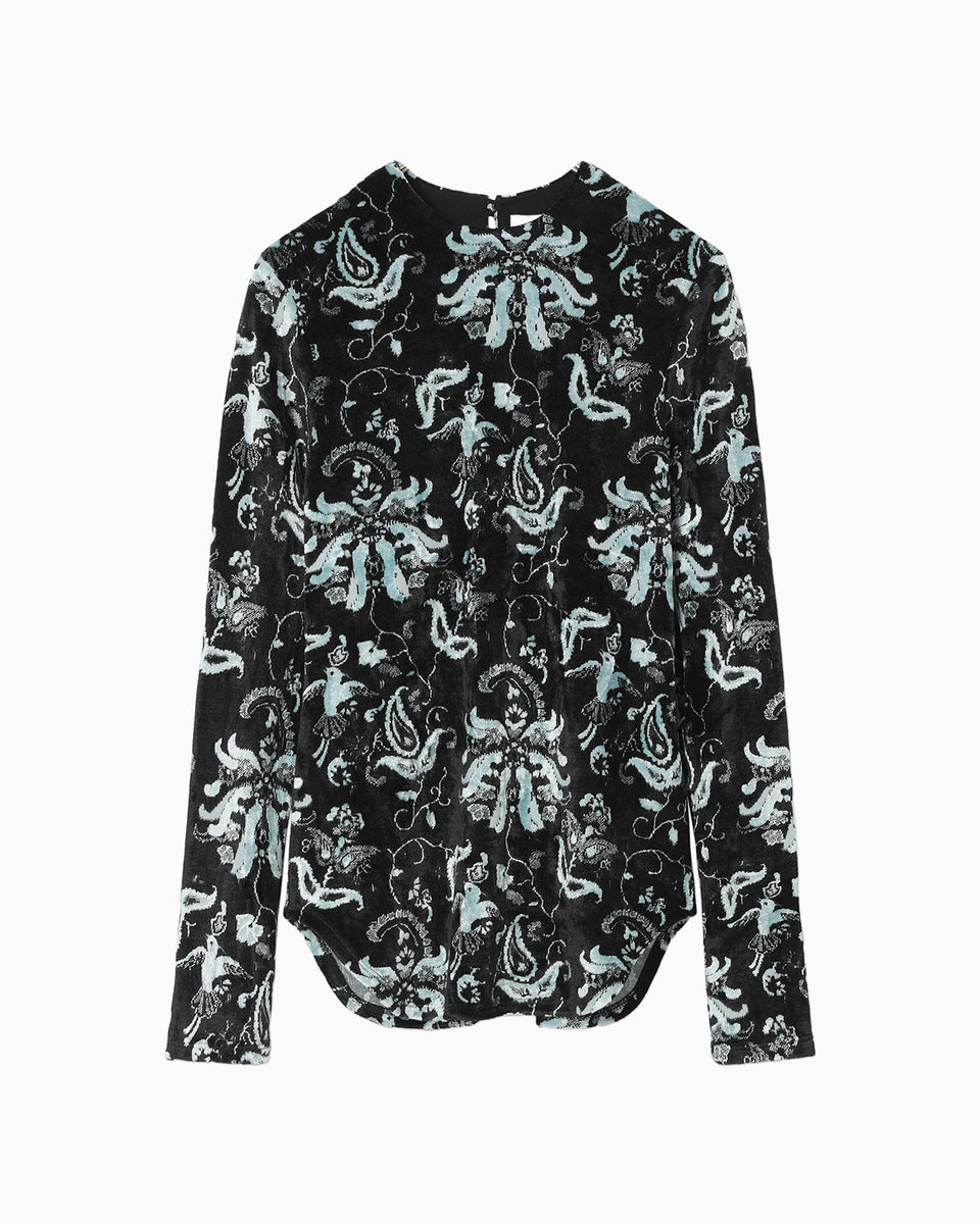 Velour Jersey Top - black - Mame Kurogouchi