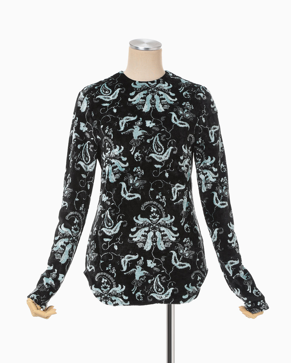 Velour Jersey Top - black - Mame Kurogouchi