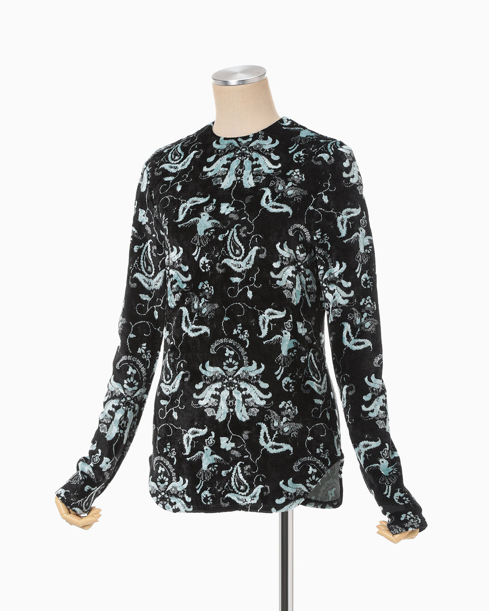 マロたんページ！ Velour Jersey High Neck Dress - red - Mame Kurogouchi