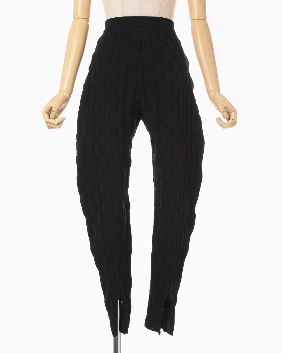 Links Stitch Knitted Trousers - black - Mame Kurogouchi