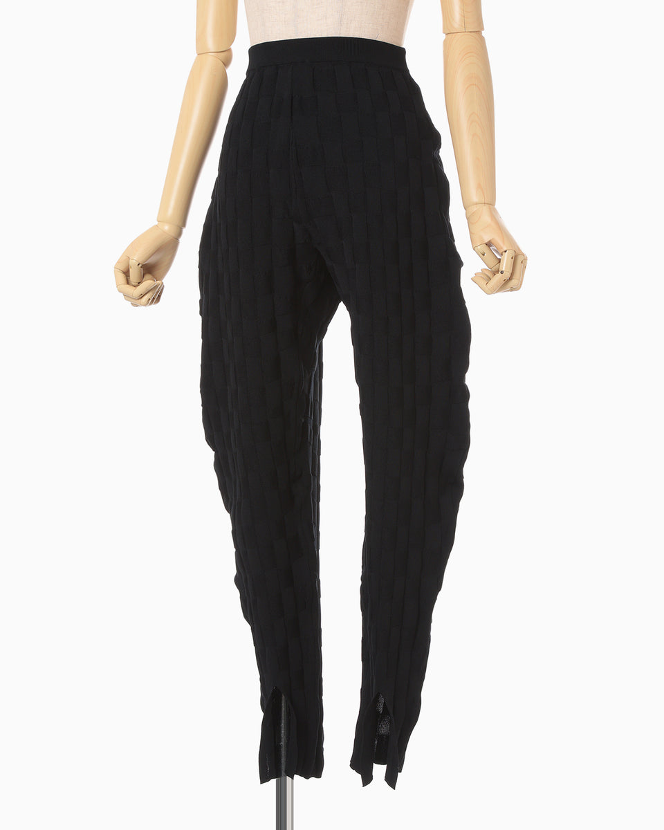 meagratia knit chain トラックパンツ スラックス 黒 レビュー