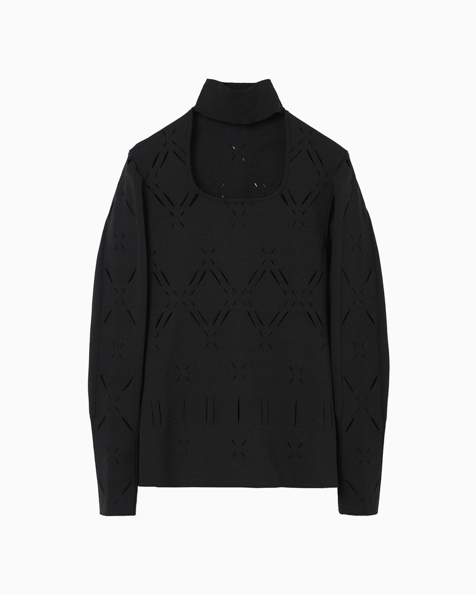 mame kurogouchi ハイネックトップス 25AW】Mame Kurogouchi マメ クロゴウチ / Marble Print Jersey High