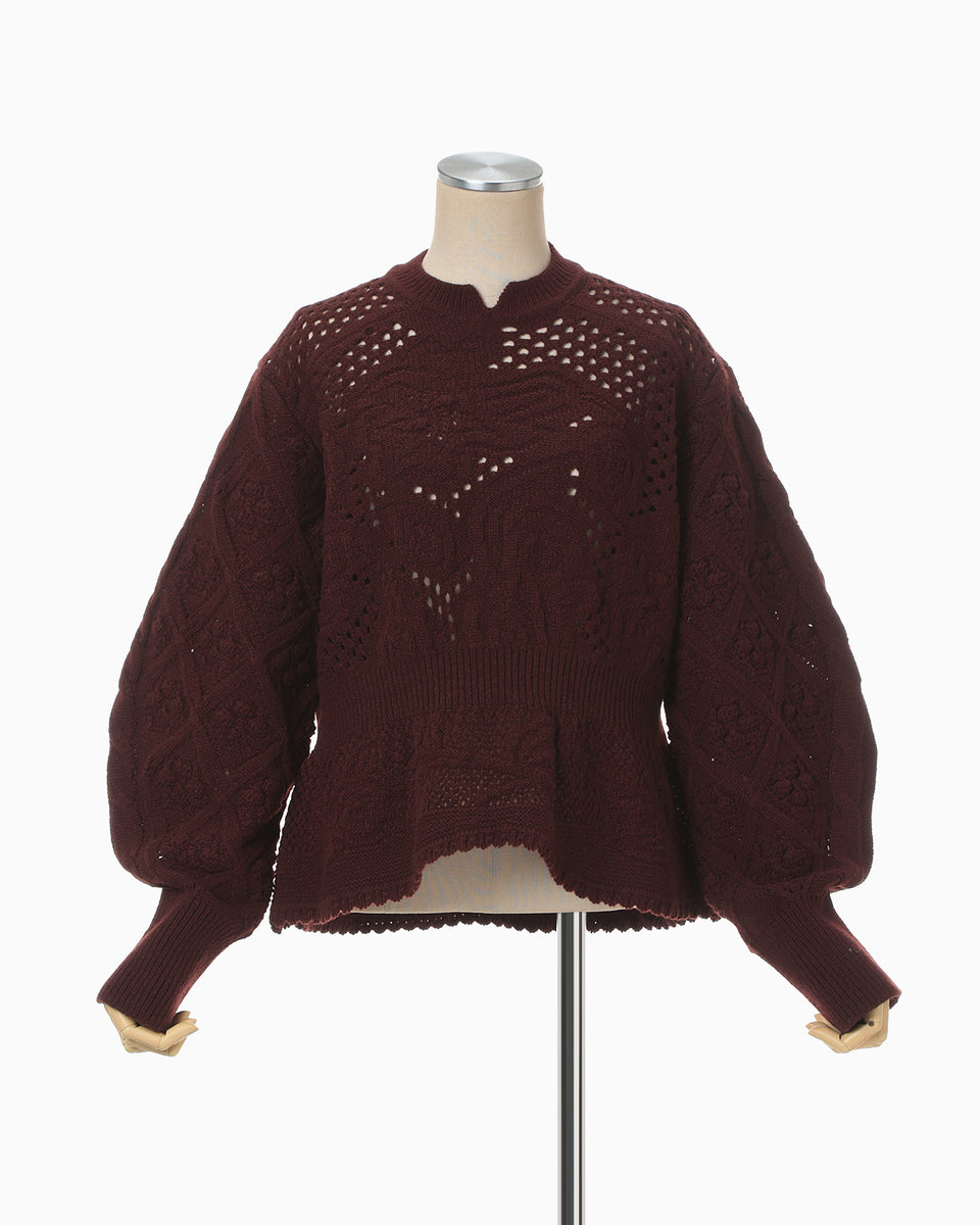 とまみページ Mame Kurogouchi マメクロゴウチ Multi-Pattern Cable Knitted