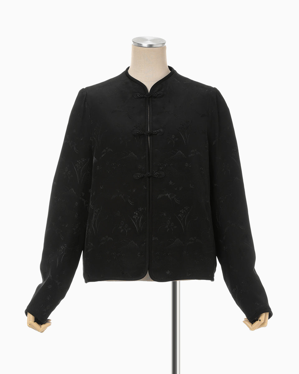 【美品】mame kurogouchi / マメ 刺繍ジャケット（18SS） 18SS マメクロゴウチ 刺繍ジャケット スカジャン ブルゾン mame