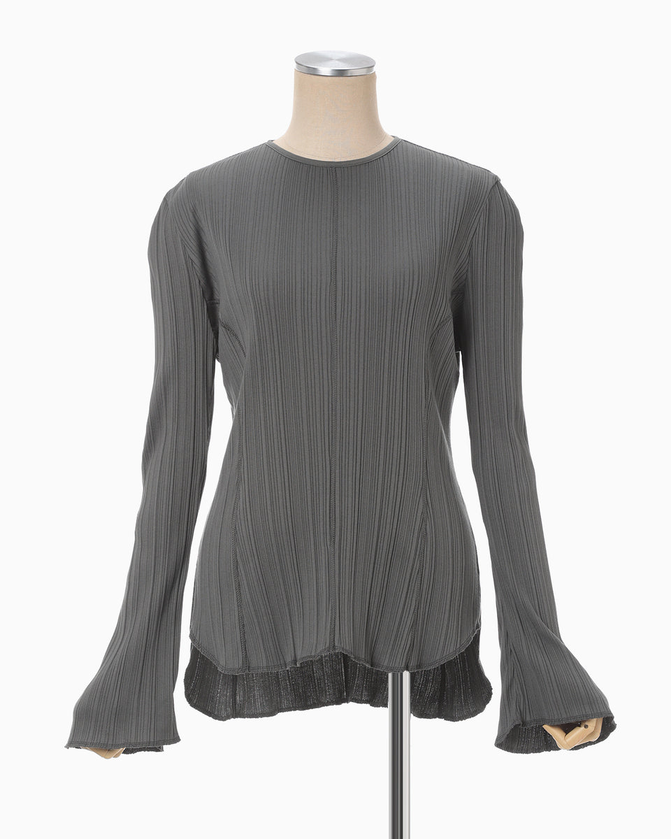 ♡mammy♡専用 Asymmetric Neck Knitted Top - white - Mame Kurogouchi