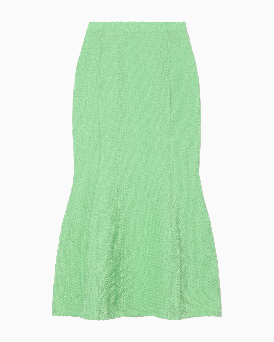 ⭐︎MAME⭐︎ Shirring Jersey Jacquard Flare Skirt - light green - Mame