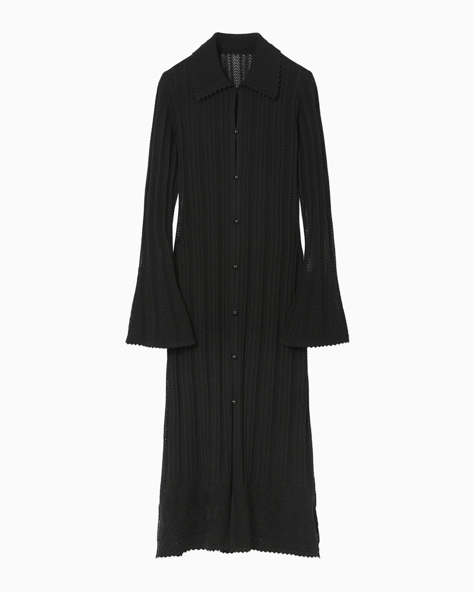 エレガント☆【Mame Kurogouchi】Lace Stripe Knitted Dress Lace Stripe Knitted Dress | Mame