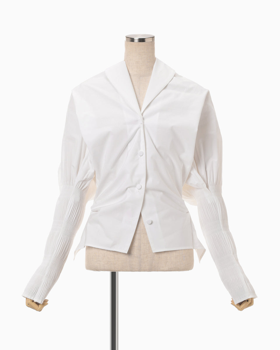 Micro Pleats Shirt - white - Mame Kurogouchi