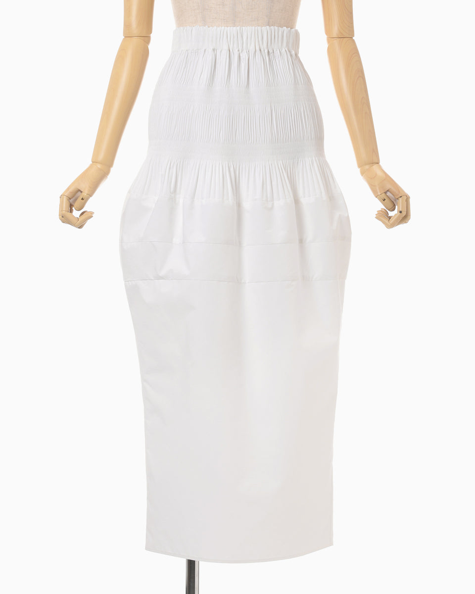 Micro Pleats Round Silhousette Skirt - white - Mame Kurogouchi