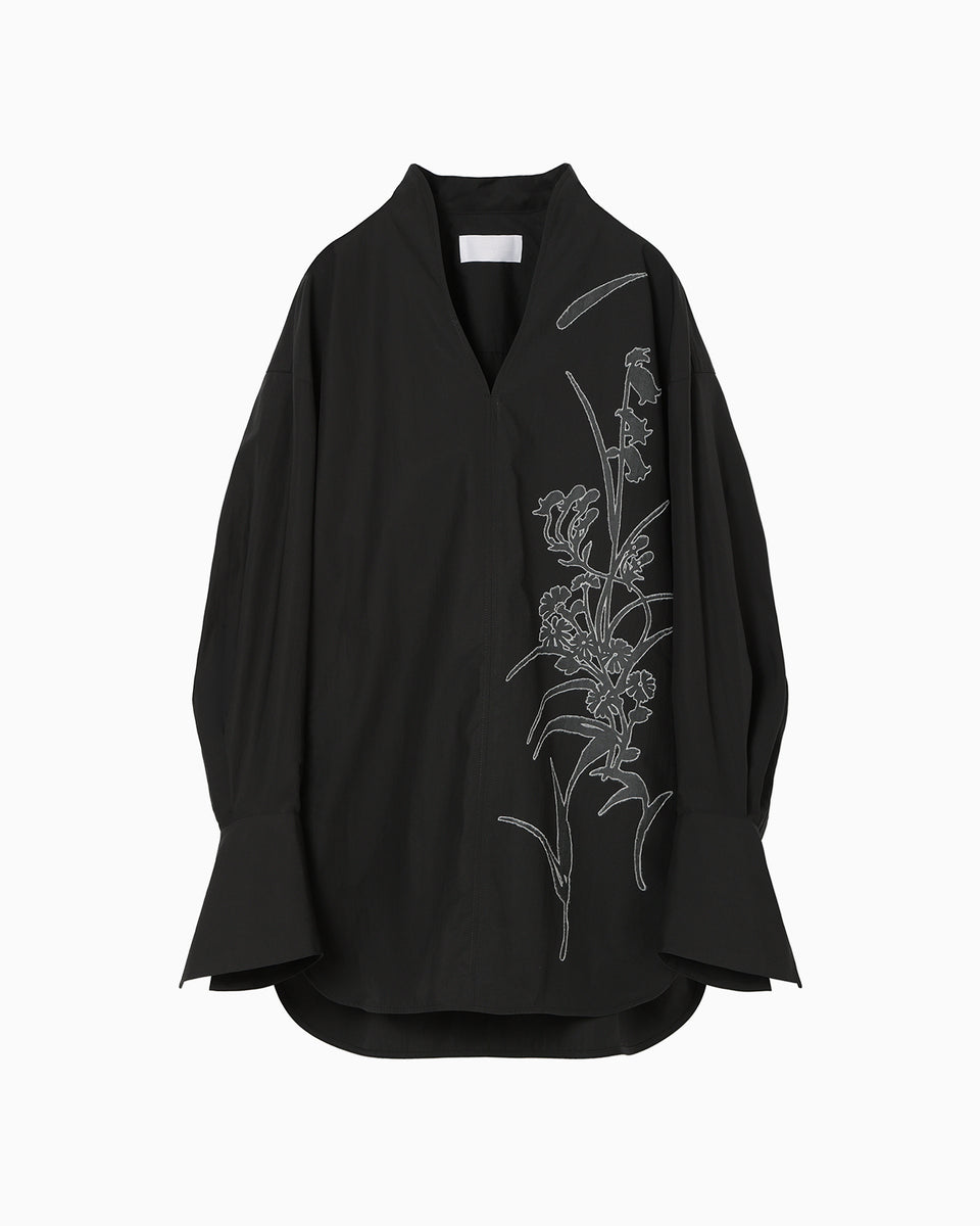 Washi Print Shirt - black - Mame Kurogouchi
