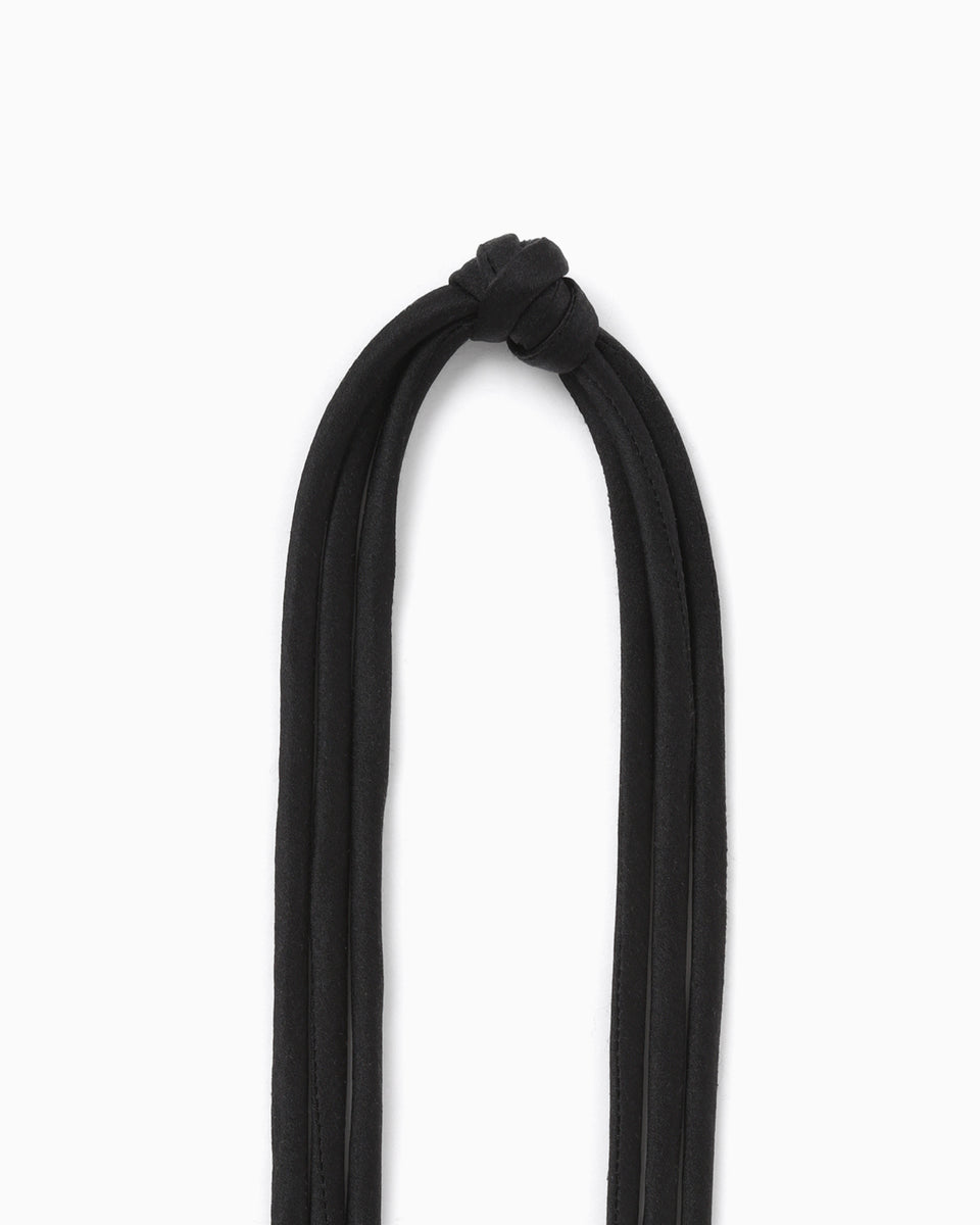 Floral Motif Silk Belt - black - Mame Kurogouchi