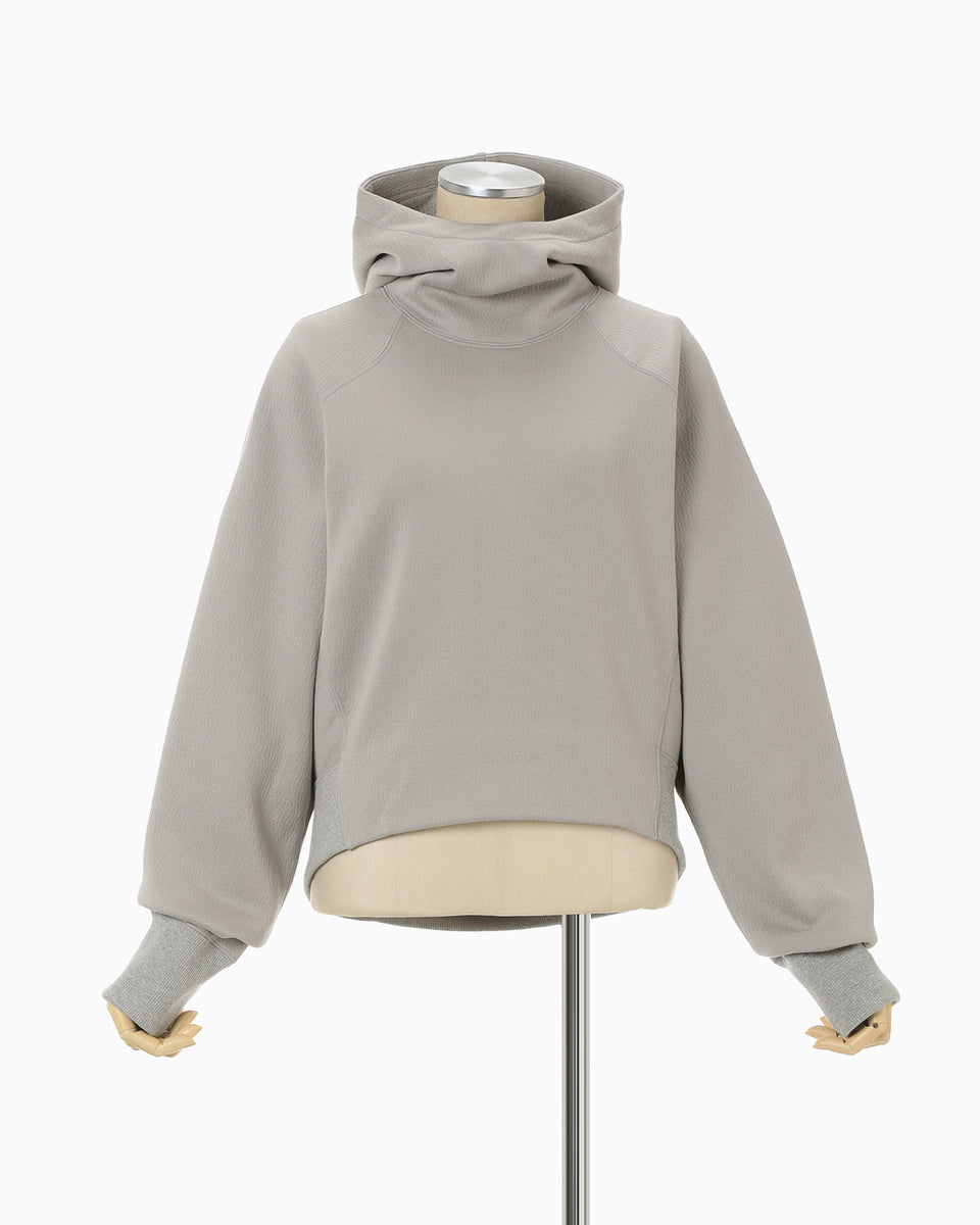 MayuMayu　2着 Double Face Jersey Relaxed Hoodie - grey - Mame Kurogouchi