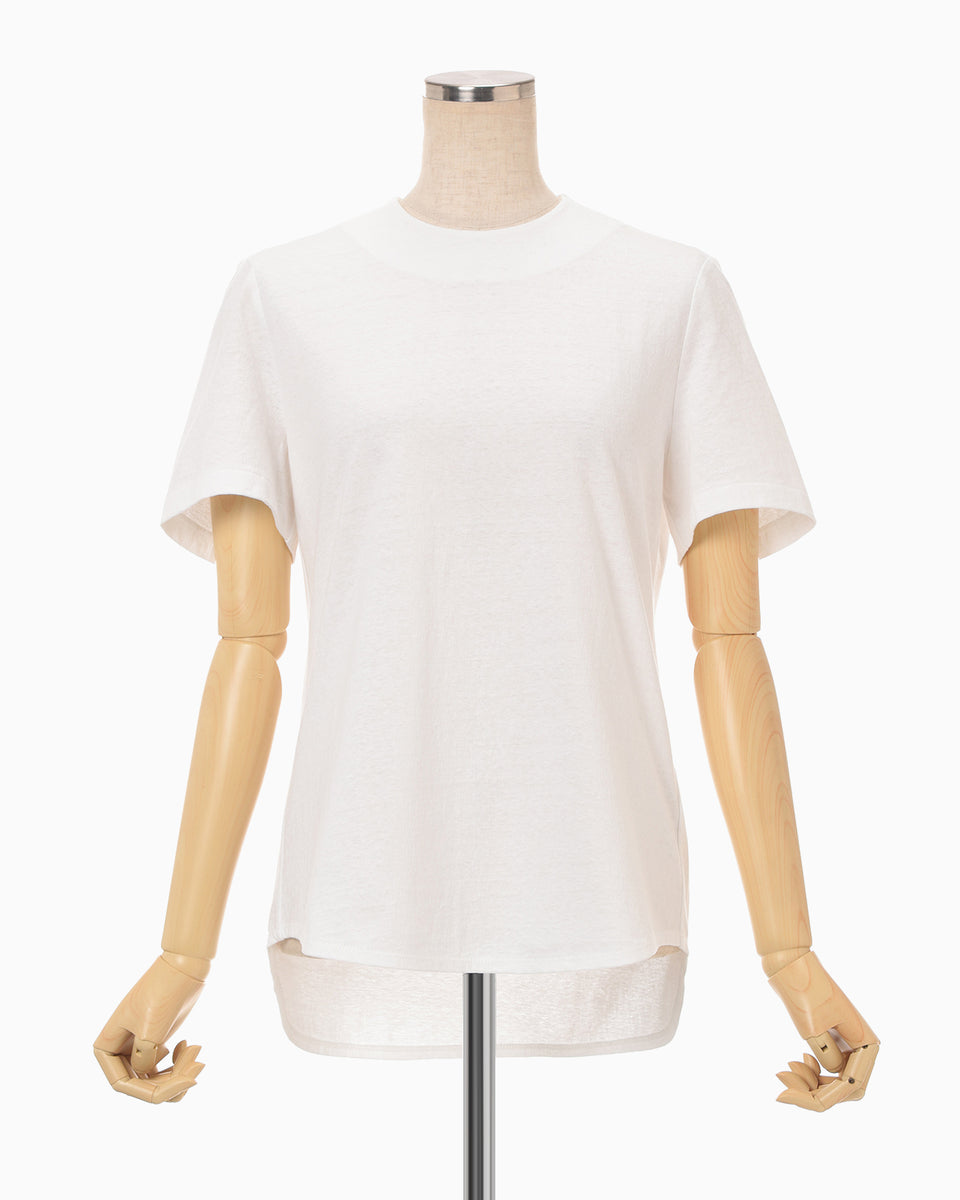 Cotton Plainstitch Top - white - Mame Kurogouchi