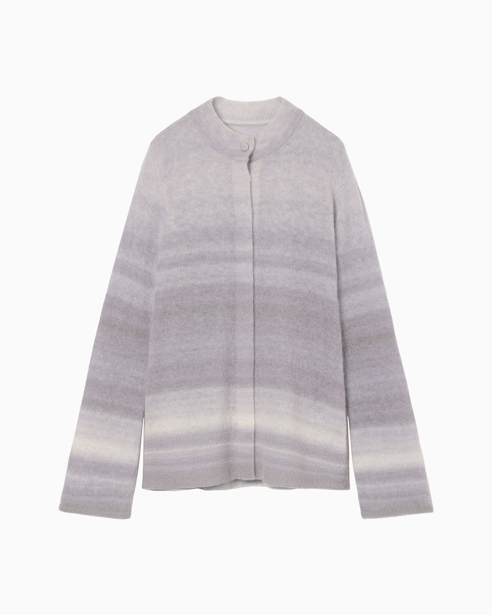 Gradation Knit Cardigan - grey - Mame Kurogouchi