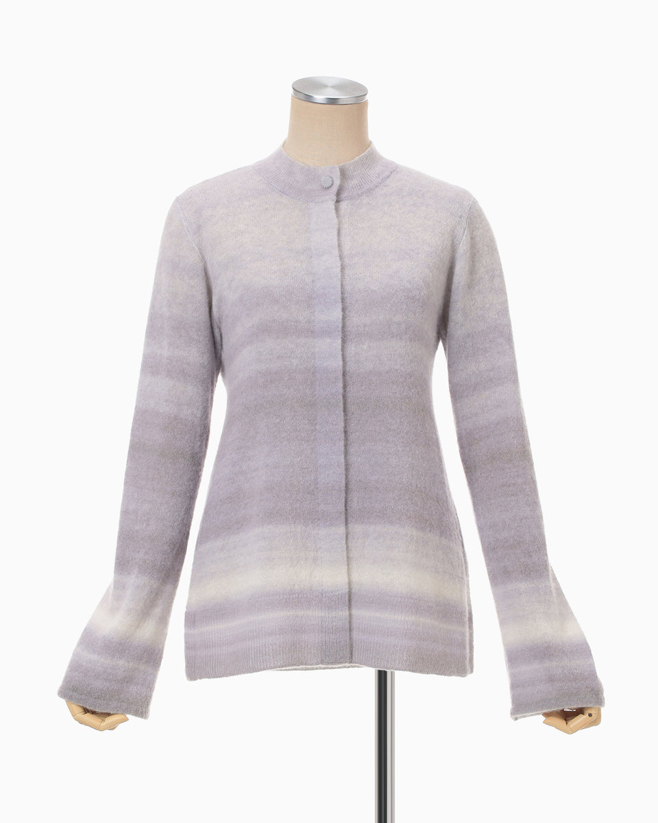 Gradation Knit Cardigan - grey - Mame Kurogouchi