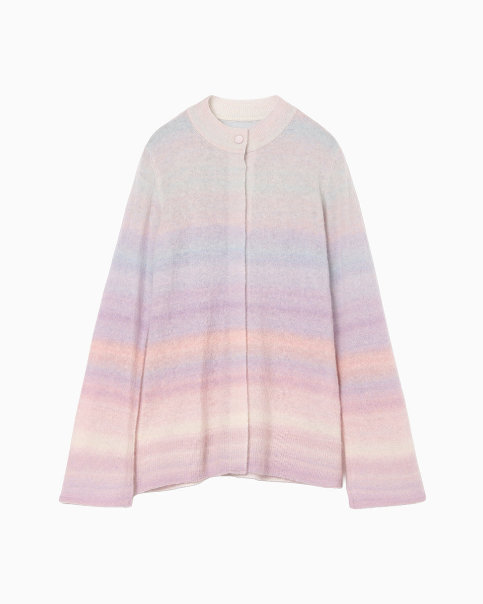 Gradation Knit Cardigan - pink - Mame Kurogouchi