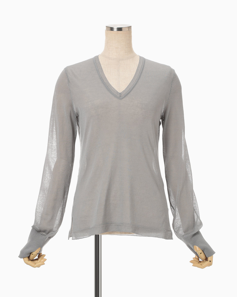 mame kurogouchi  夏ニット　22aw mame kurogouchi(マメクロゴウチ) 22SSGeometric Ribbed Knitted Top