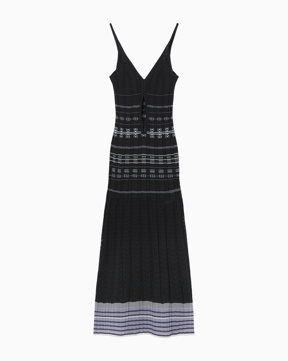 Lamp Shaped Knit Dress - black - Mame Kurogouchi