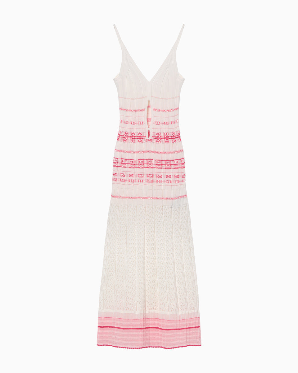 Lamp Shaped Knit Dress - white - Mame Kurogouchi