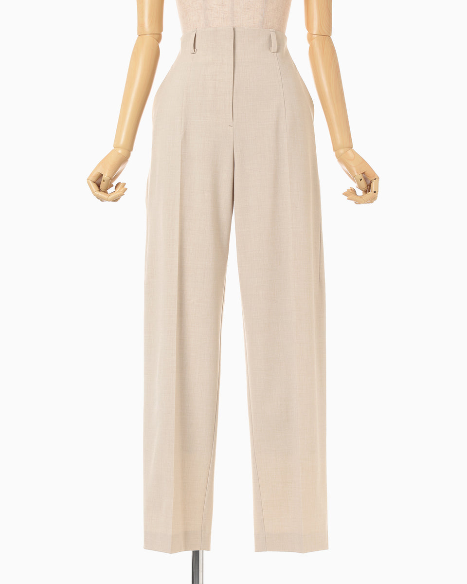 Wide-Tapered Trousers - beige - Mame Kurogouchi