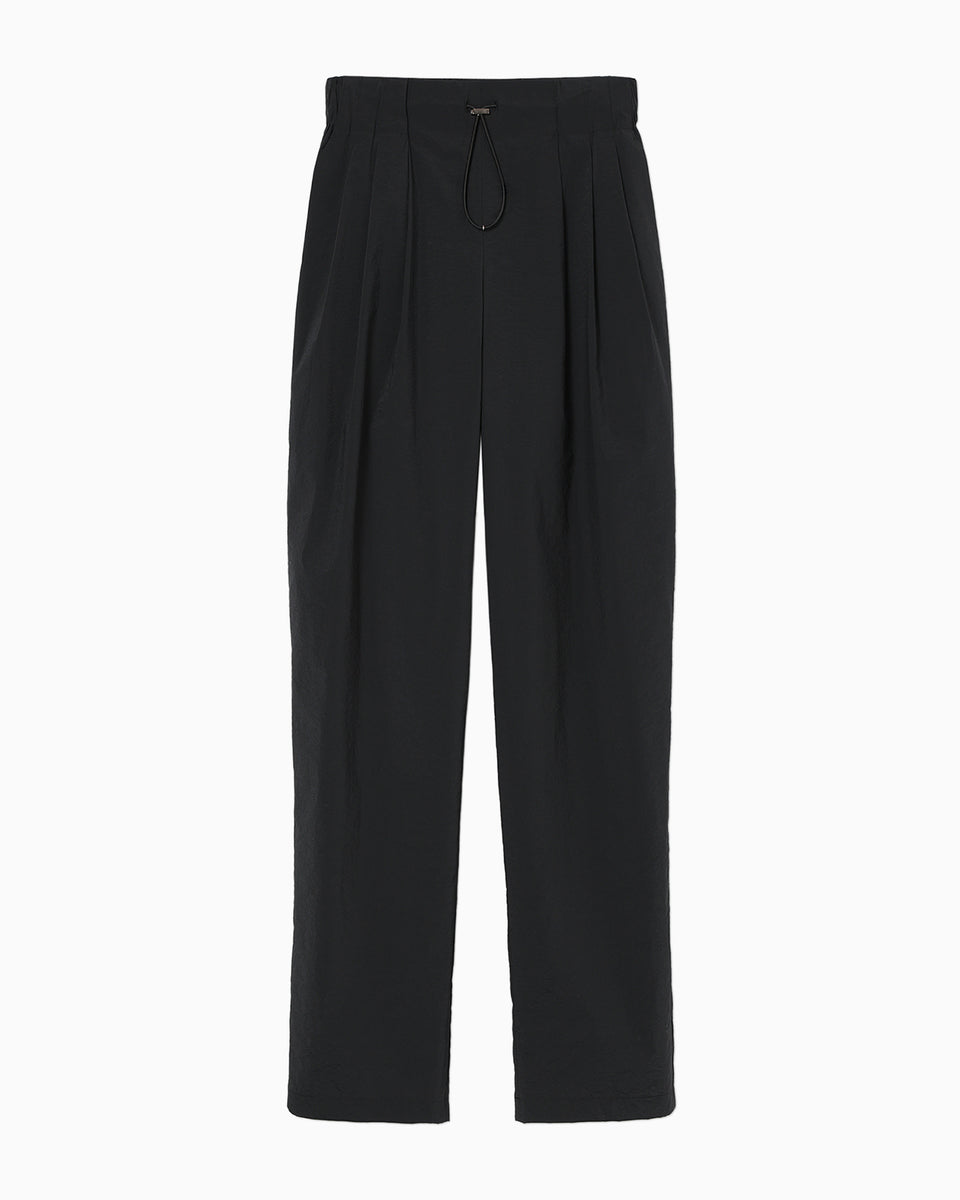 Stretch Drawcord Trousers - black - Mame Kurogouchi
