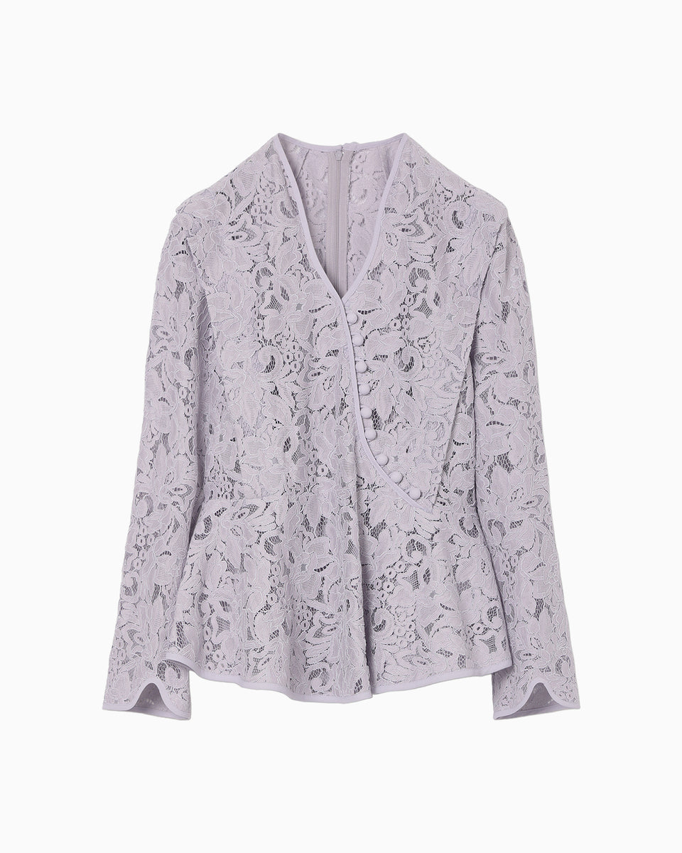 Raschel Lace Top - purple - Mame Kurogouchi