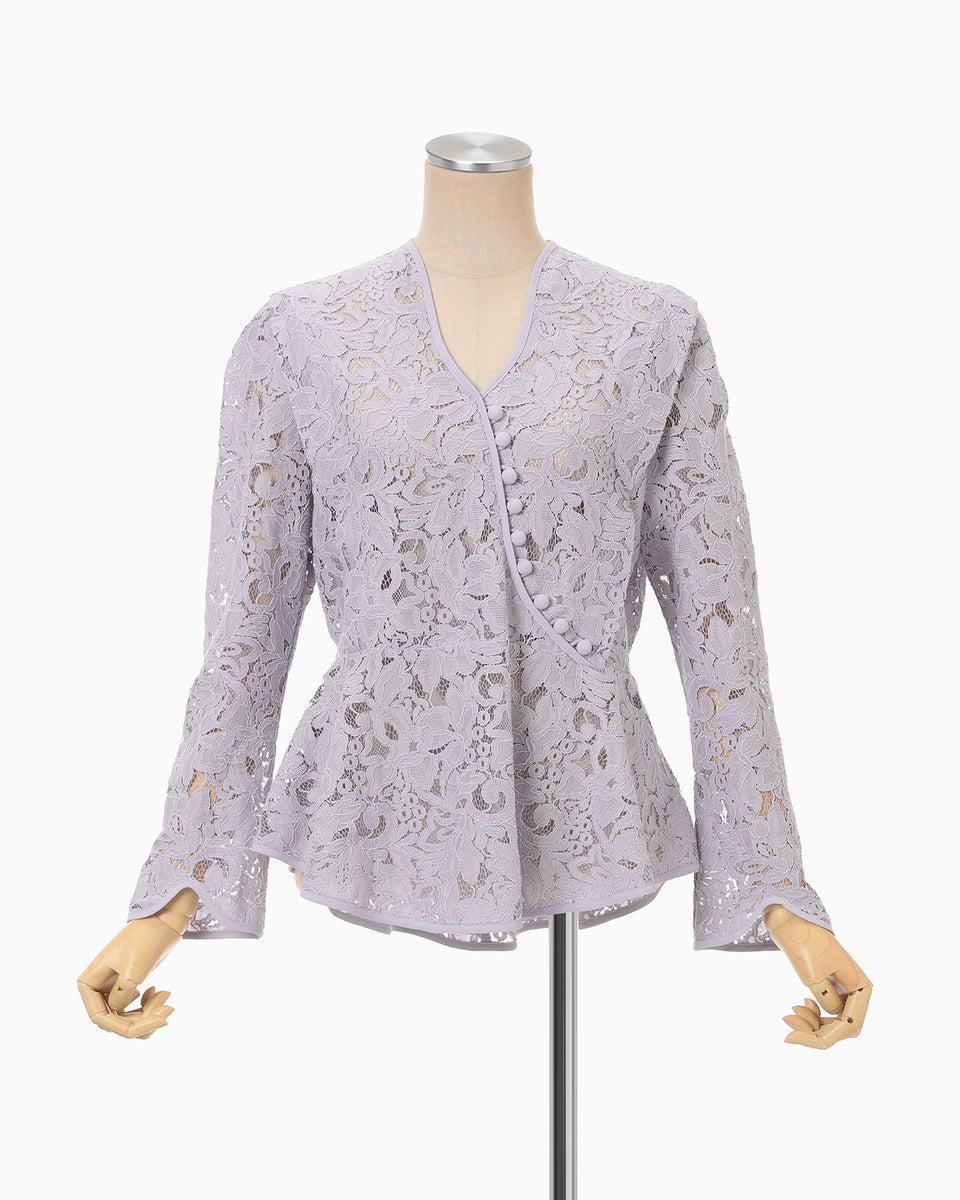 Raschel Lace Top - purple - Mame Kurogouchi