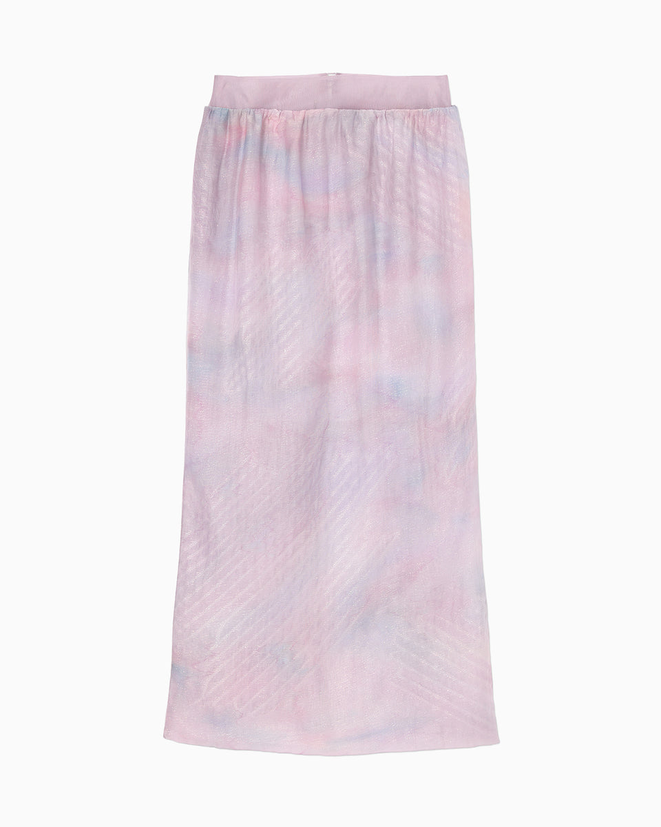Triple-Layer Aurora-Dyed Skirt - pink - Mame Kurogouchi