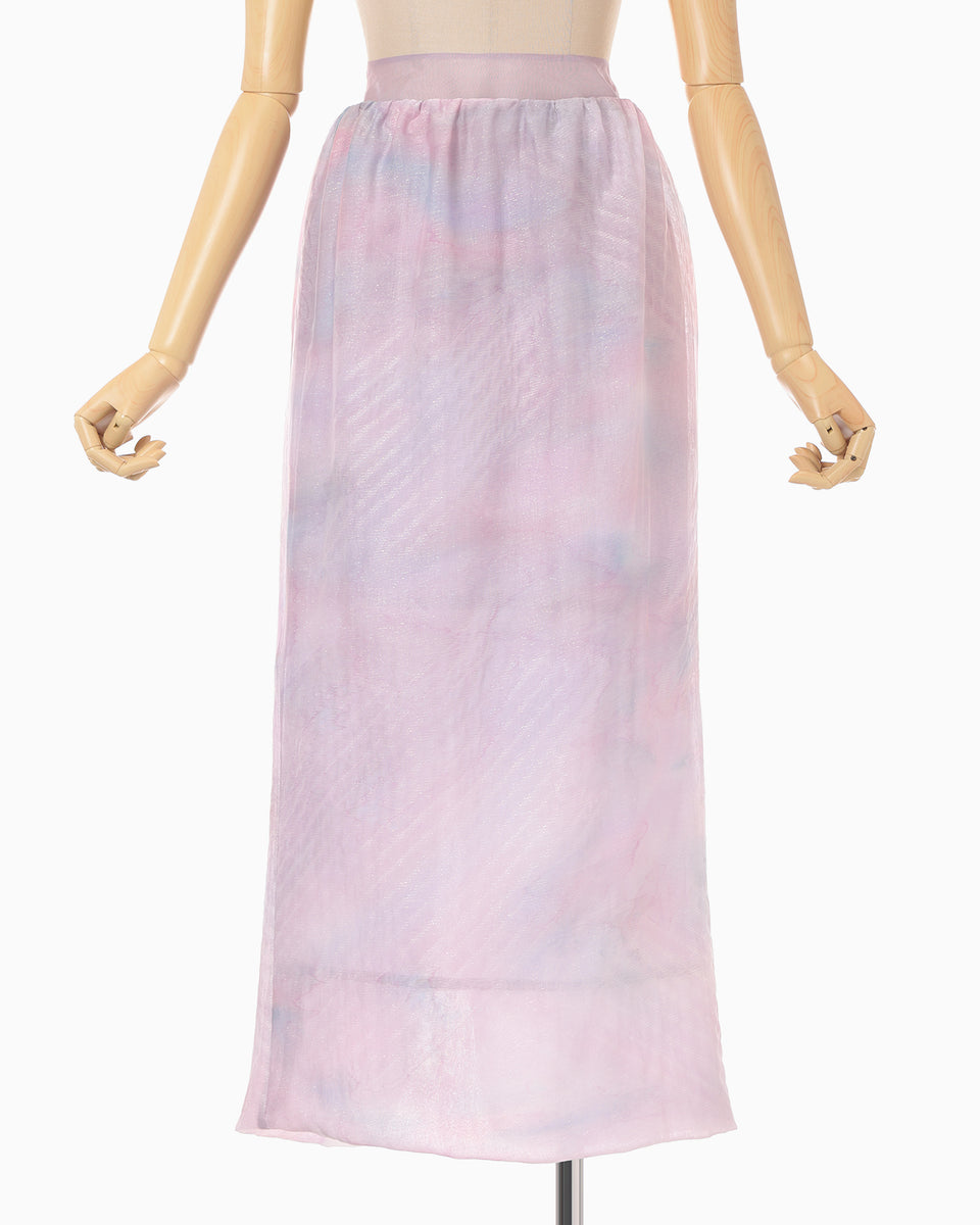 Triple-Layer Aurora-Dyed Skirt - pink - Mame Kurogouchi