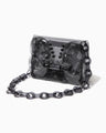 Transparent Sculptural Mini Chain Bag - black