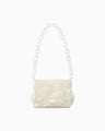 Transparent Sculptural Mini Chain Bag - white