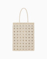 Cording Embroidery Tote Bag - beige