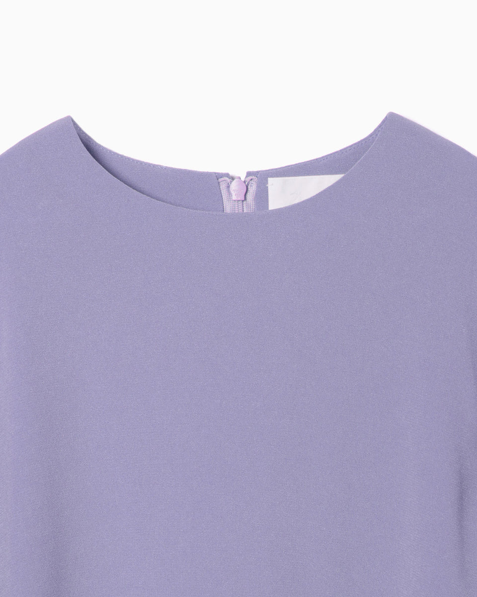 Lace Cuffs A-Line Kids Dress - purple - Mame Kurogouchi