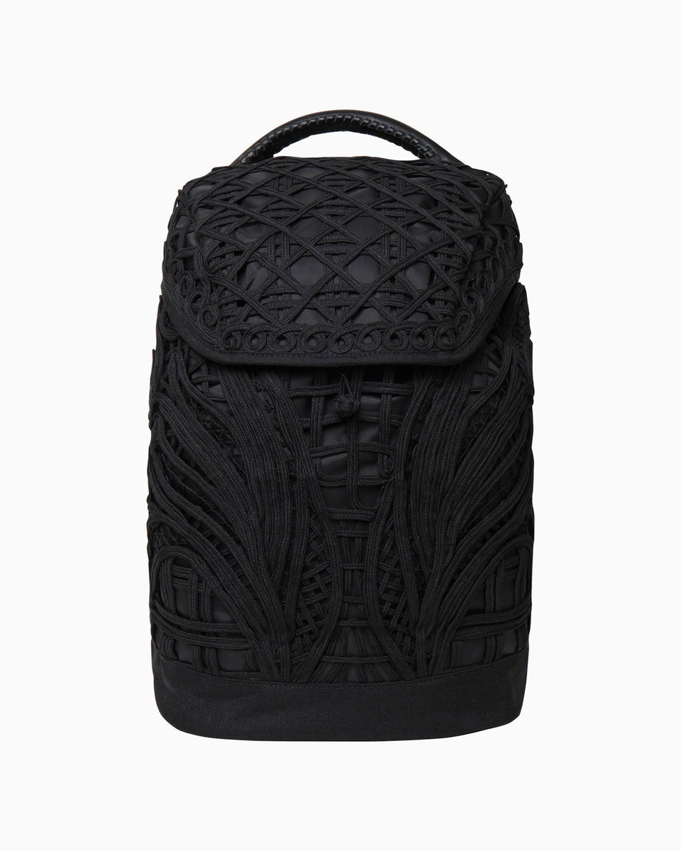 Cording Embroidery Backpack - black - Mame Kurogouchi