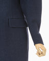 Silk Cashmere Reversible Sewing Coat - navy