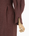 Wool Smooth I-Line Dress - brown