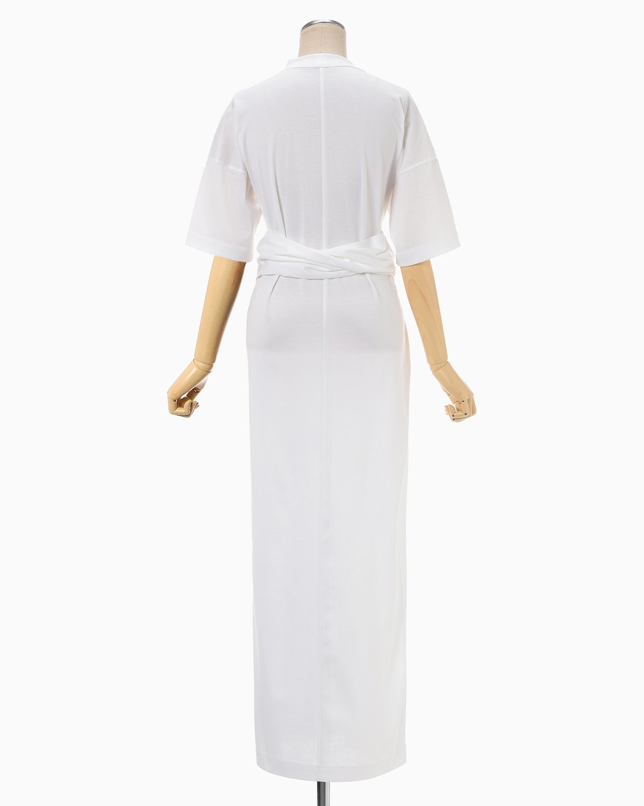 Suvin Cotton Jersey Dress - white