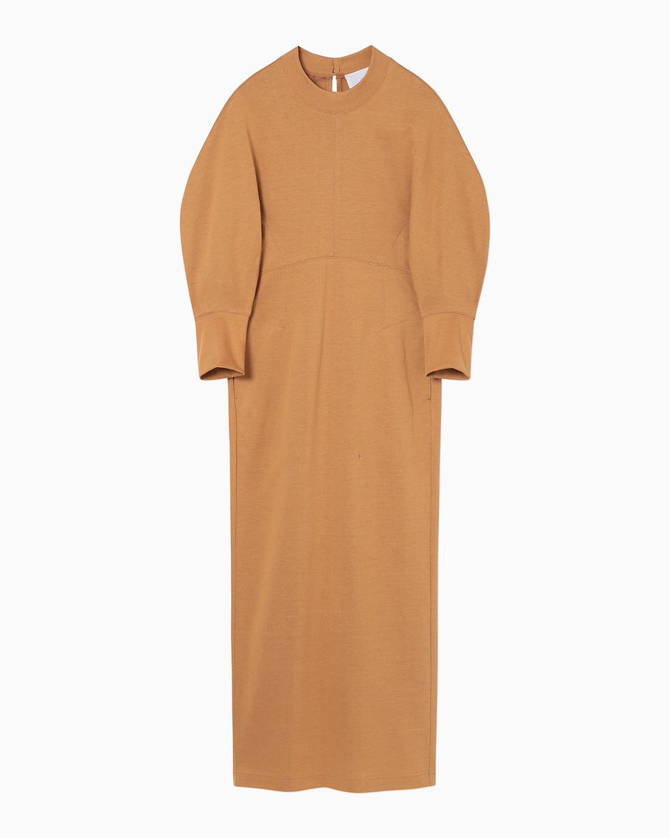 Cotton Jersey Dress - brown - Mame Kurogouchi