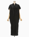 Silk Habutae I-Line Dress - black