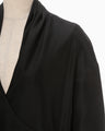 Silk Habutae Double Breasted Jacket - black