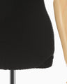 Shirring Jersey Jacquard Sleeveless Top - black